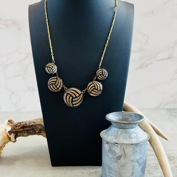 Pididdly Links Brass Swirl Link Necklace 16in. - Picture 2 of 11